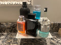 bathroom organizer                  cologne, perfume, hair products